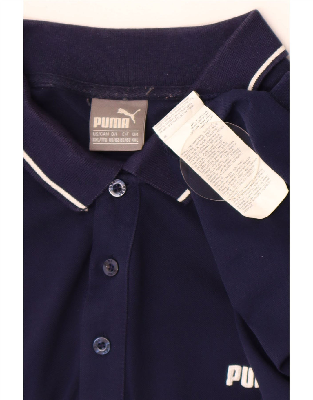Polo da uomo Puma 2XL in cotone blu navy