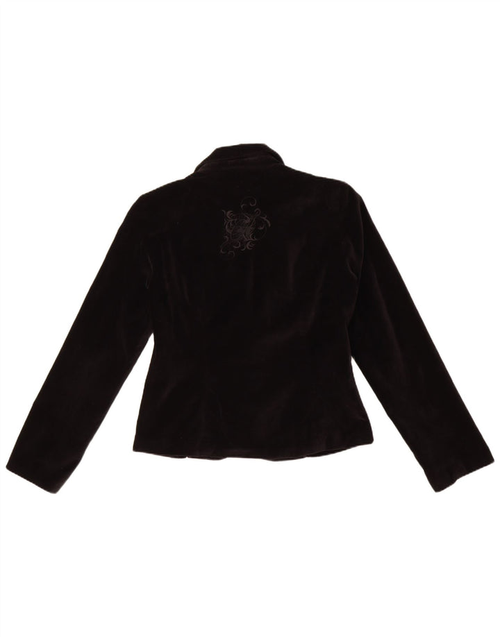Giacca blazer in velluto a 1 bottone da donna AMISU EU 38 cotone nero medio
