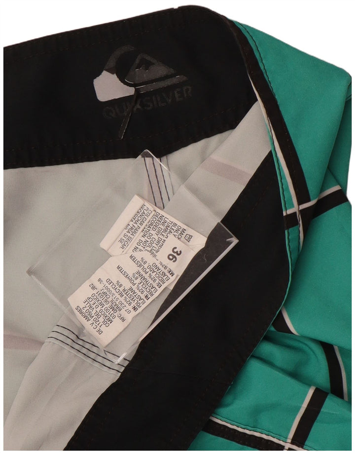 Pantaloncini da bagno da uomo Quiksilver grandi in poliestere scozzese blu