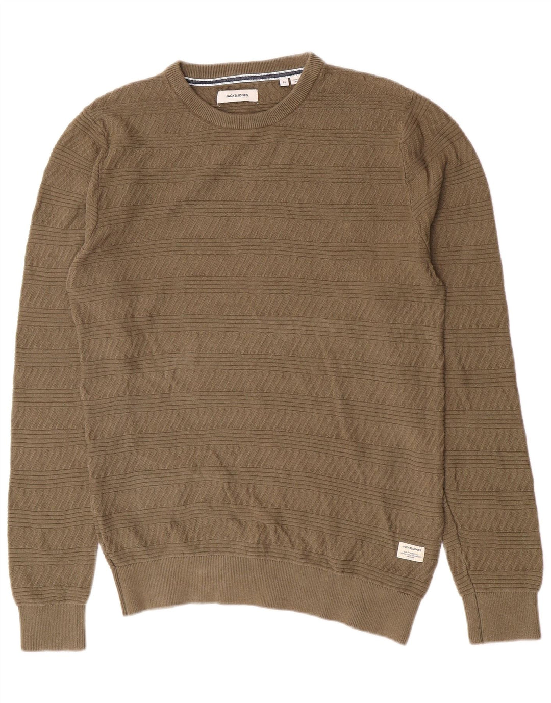 Jack & Jones Maglione girocollo da uomo in cotone geometrico verde medio