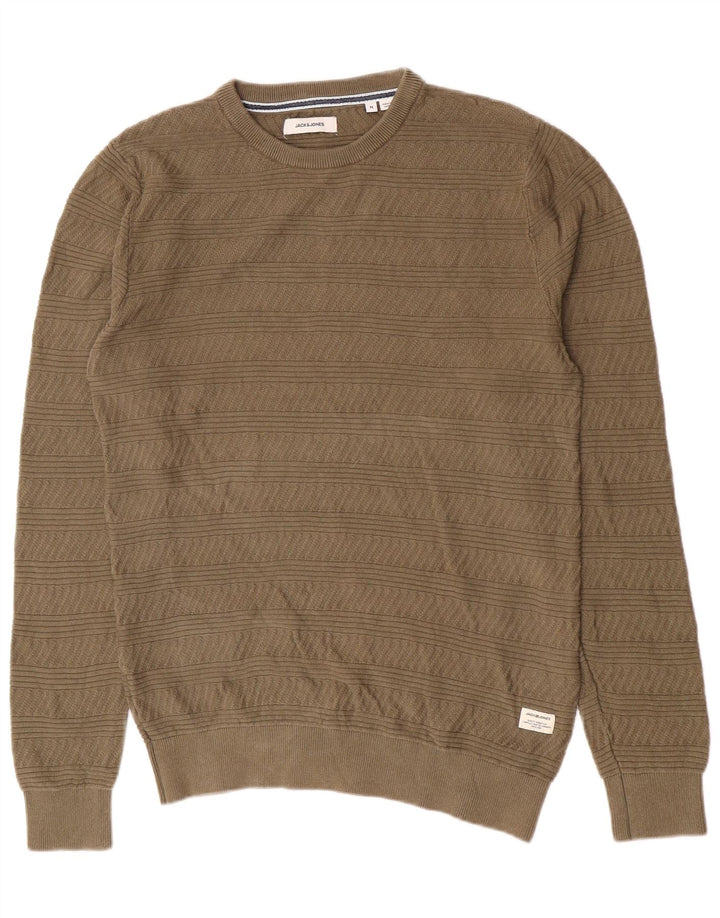 Jack & Jones Maglione girocollo da uomo in cotone geometrico verde medio