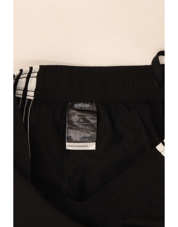 Pantaloncini sportivi da uomo Adidas medi neri in poliestere