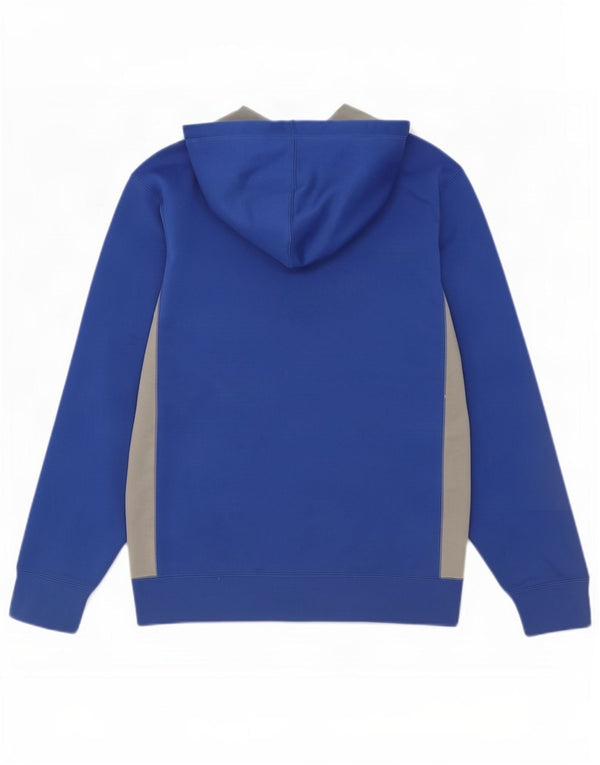 Felpa con cappuccio grafica Nike Therma-Fit da uomo, piccola, in poliestere color block blu