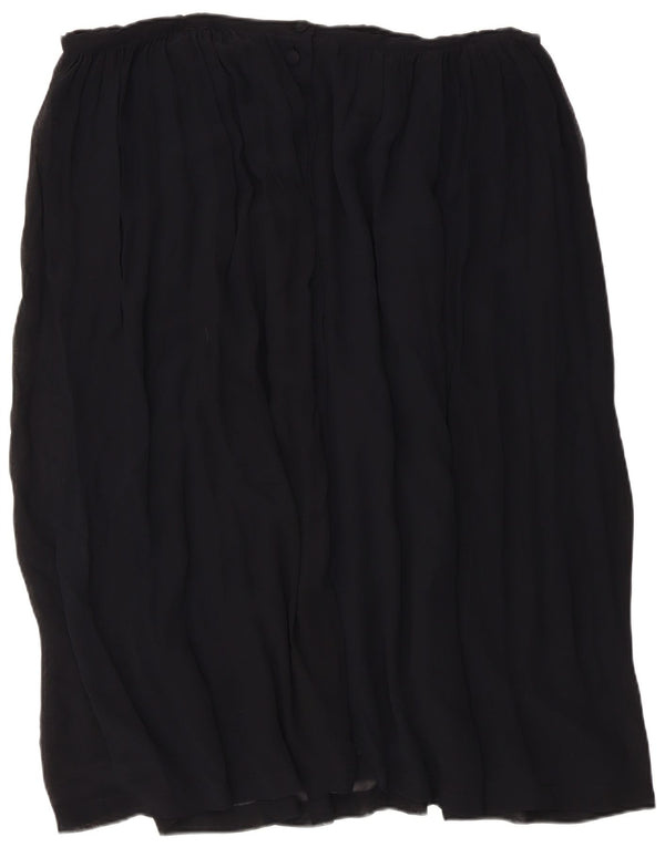 MOSCHINO Womens Cheap and Chic Pleated Skirt UK 14 Large W40 Navy Blue