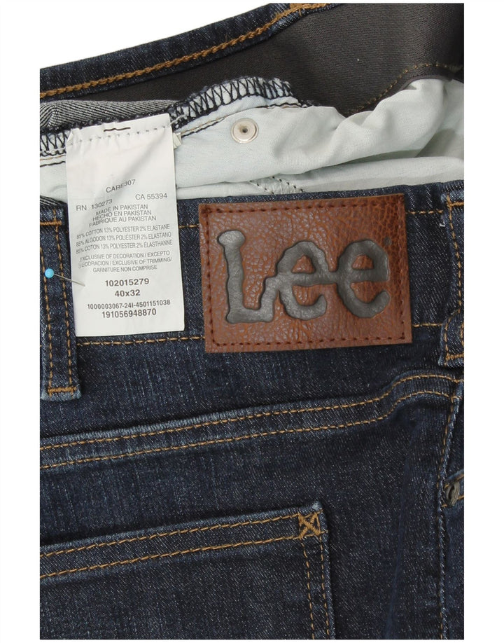 Jeans cropped da uomo Lee W40 L27 cotone blu navy