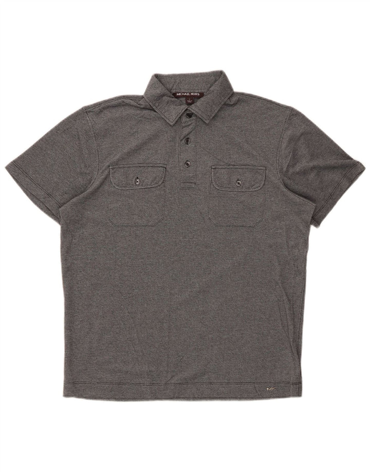Polo da uomo MICHAEL KORS piccola in cotone grigio
