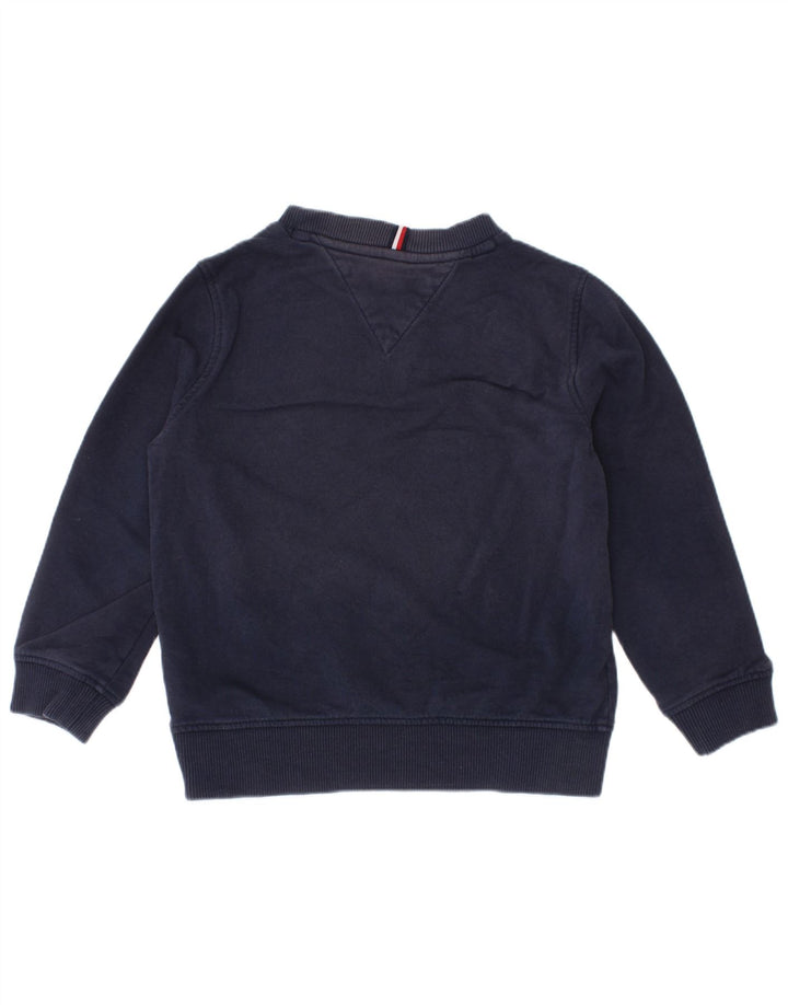 Felpa con grafica per ragazzi Tommy Hilfiger Maglione 3-4 anni in cotone blu navy