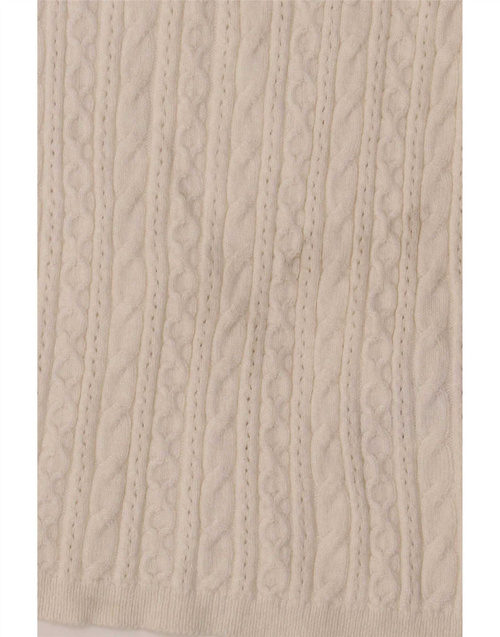 Marks & Spencer maglione da donna Per Una a collo alto con collo alto UK 10 piccolo bianco