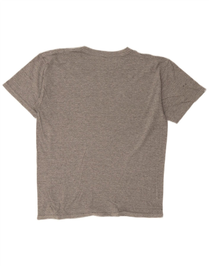 T-shirt grafica da uomo Vans Top in cotone chiazzato grigio medio