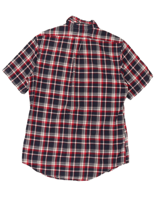 Camicia a maniche corte Regent da uomo Brooks Brothers a quadri blu navy medio