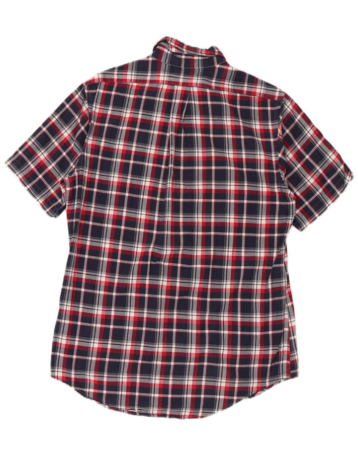 Camicia a maniche corte Regent da uomo Brooks Brothers a quadri blu navy medio
