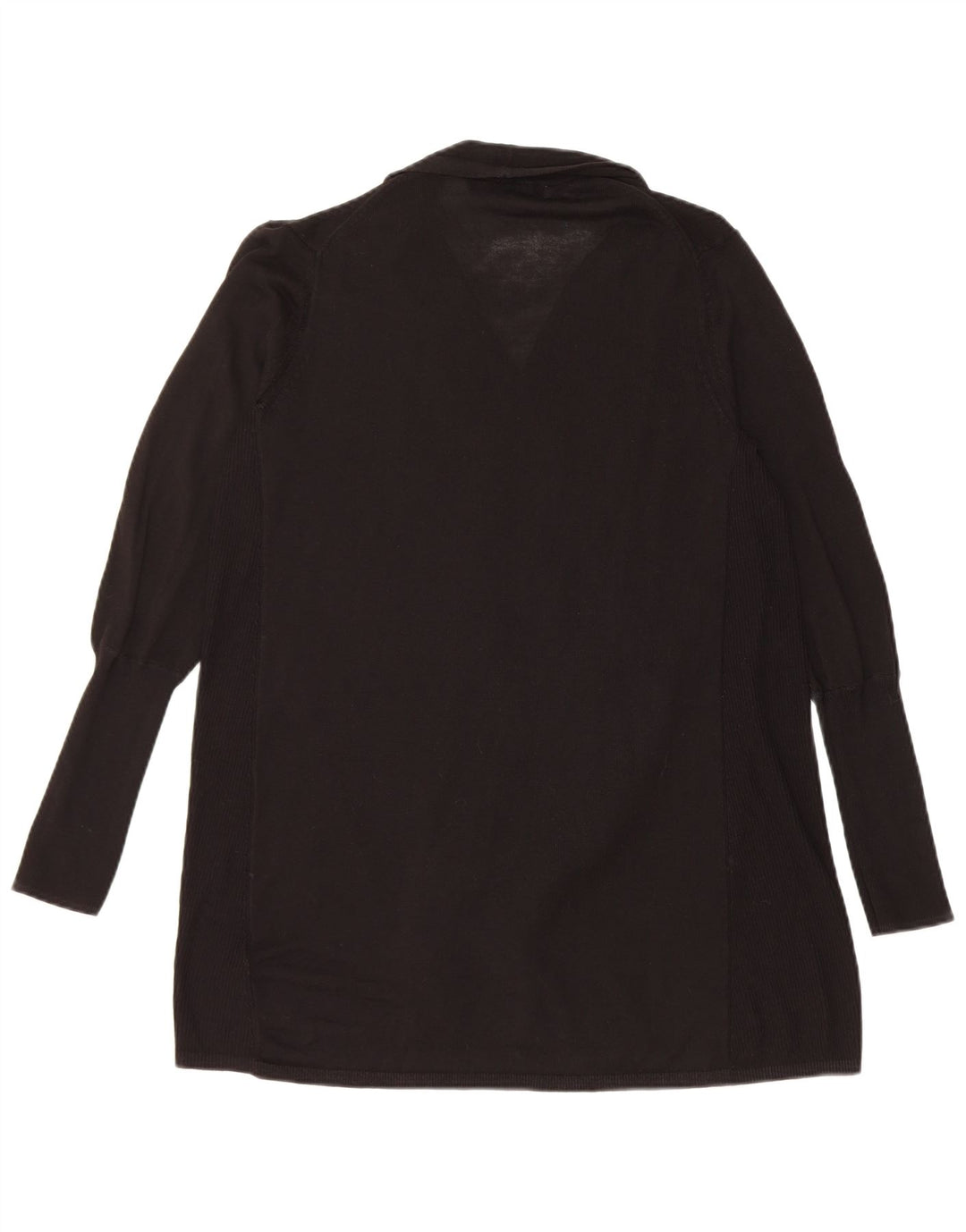 Maglione cardigan aperto lungo da donna Marks & Spencer UK 12 medio nero