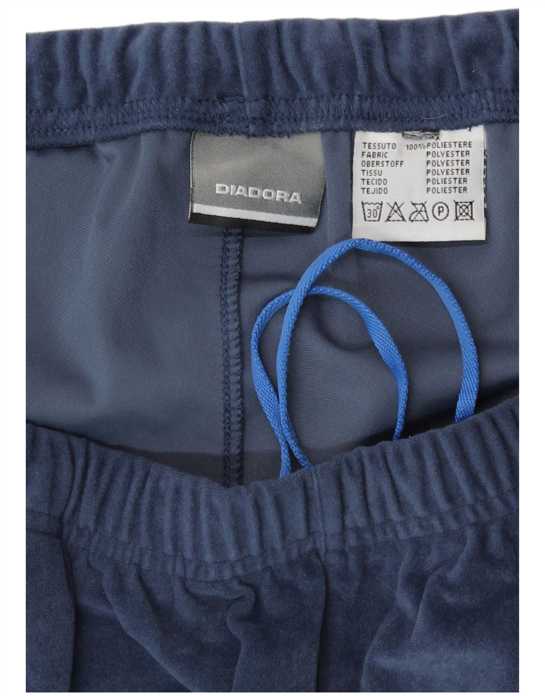 Pantaloni da tuta da uomo in velluto Diadora Large in poliestere blu navy