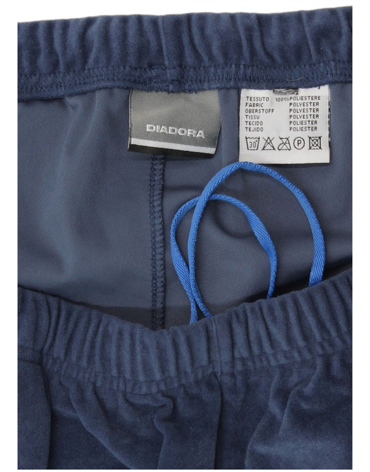 Pantaloni da tuta da uomo in velluto Diadora Large in poliestere blu navy