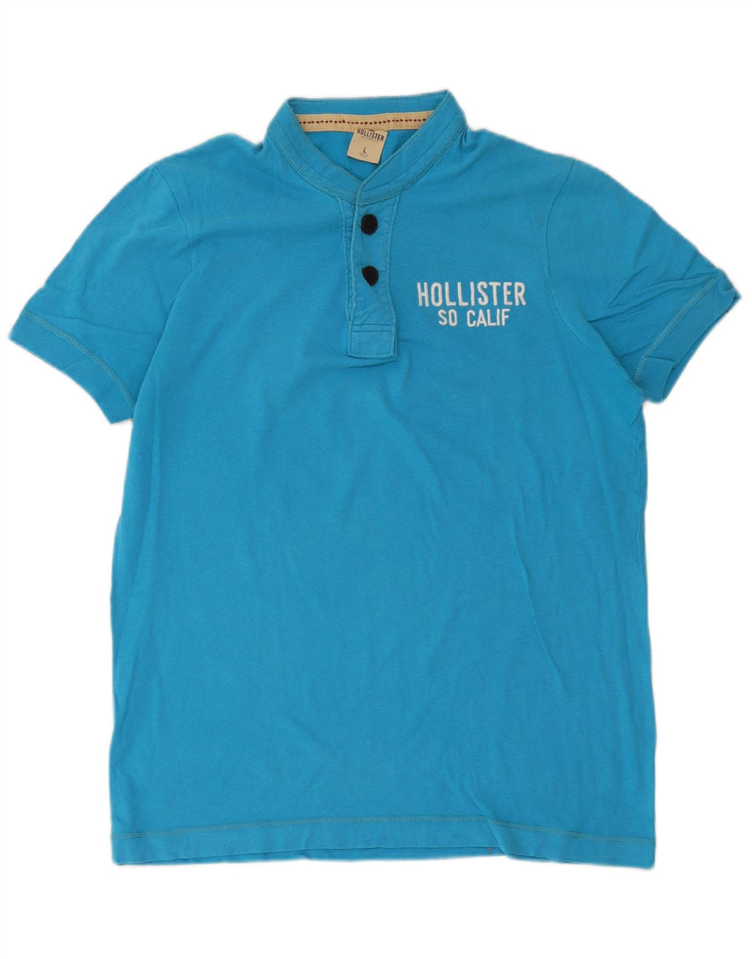 Polo Hollister da uomo grande in cotone blu