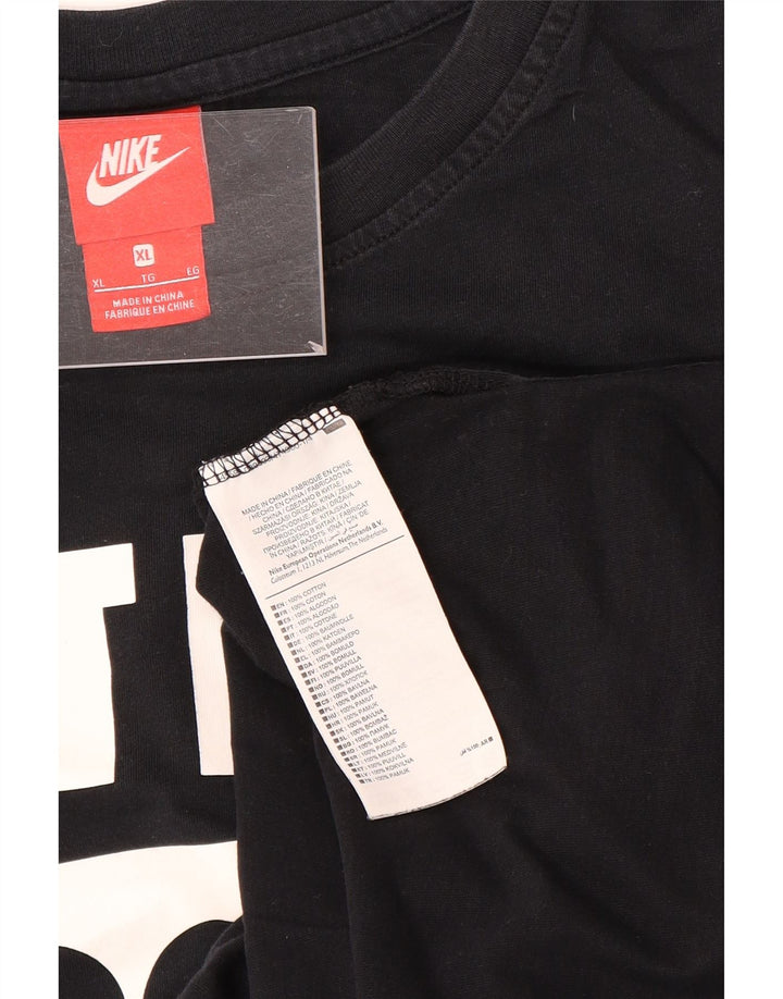 Canotta grafica da uomo Nike XL XL in cotone color block nero