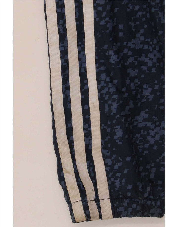 Giacca da ginnastica con cappuccio Adidas da ragazzo 13-14 anni in poliestere blu navy