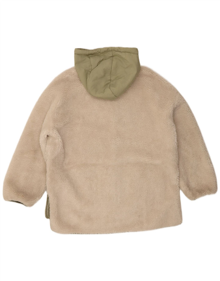 Giacca a vento oversize con cappuccio da donna Zara UK 10 piccola Beige
