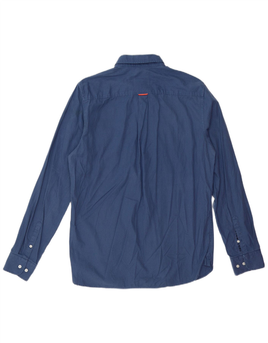 Camicia da uomo SUPERDRY in cotone pied de poule blu medio