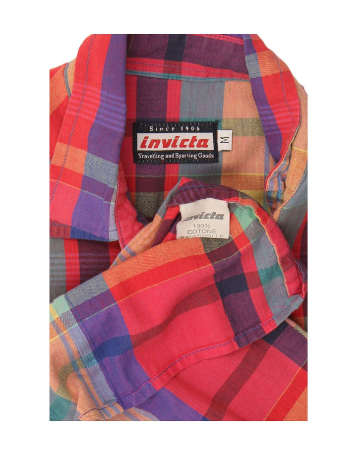 Camicia senza maniche da donna Invicta UK 12 Cotone a quadri multicolore medio