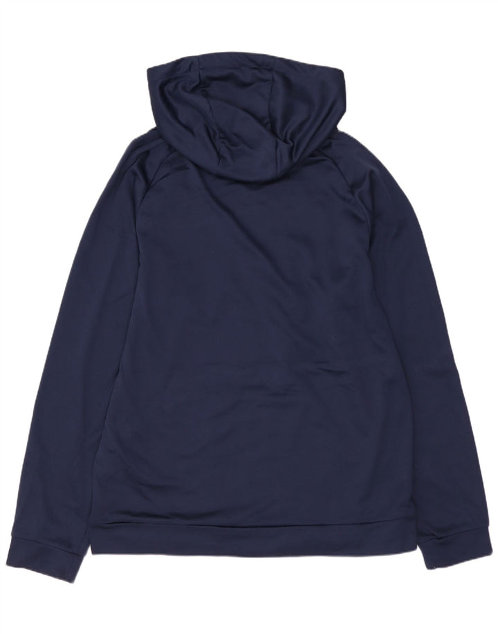 NIKE Felpa con cappuccio grafica Dri Fit da uomo, media, blu navy, in poliestere