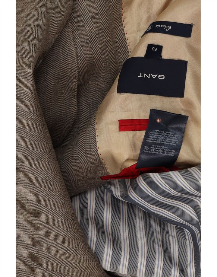 GANT Mens 2 Button Blazer Jacket UK 44 2XL Grey Linen