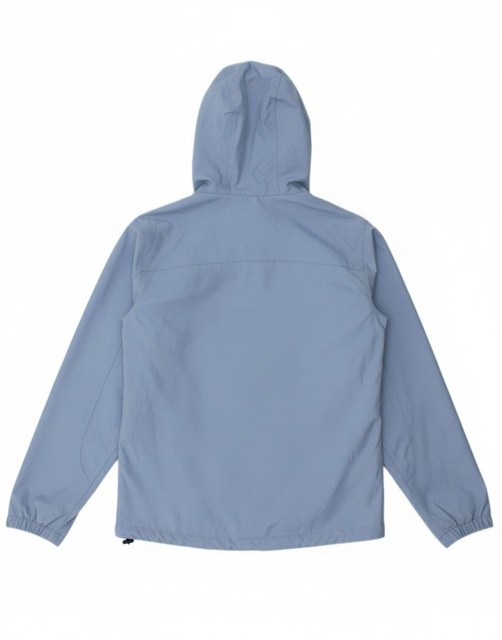 KAPPA Womens Hooded Rain Jacket UK 14 Medium Blue Polyester