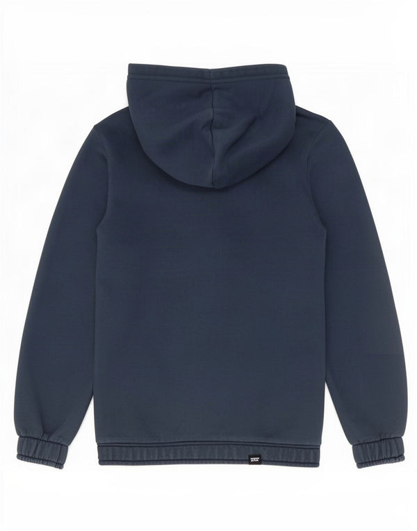Puma Boys Graphic Zip Hoodie Sweater 7-8 Years Navy Blue Colourblock Cotton