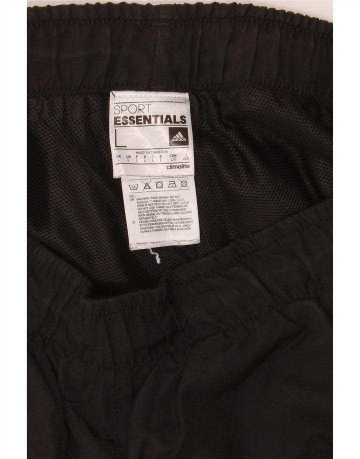Pantaloncini sportivi Adidas Climalite da uomo grandi in poliestere nero