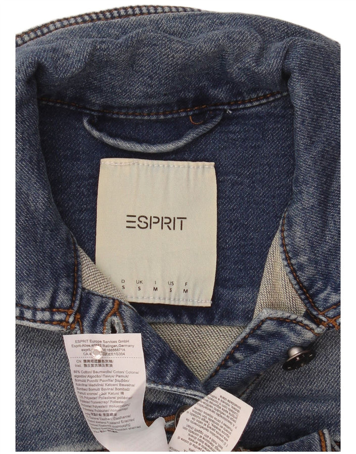Giacca in denim corto da donna Esprit UK 10 piccolo cotone blu