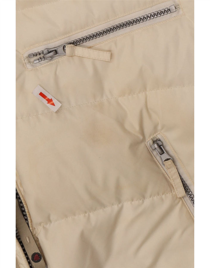 Americanino Giacca imbottita con cappuccio grafica da uomo UK 40 Large Poliestere bianco