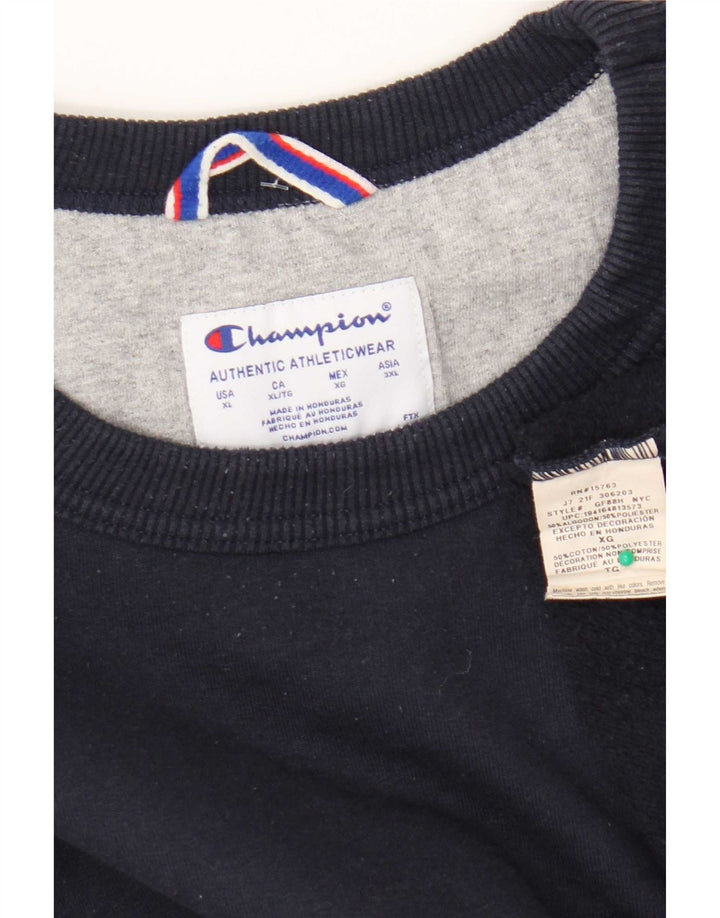 Felpa da uomo Champion Jumper XL in cotone blu navy