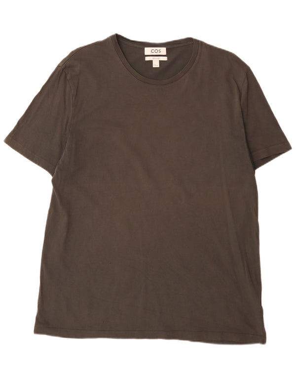 T-shirt regolare da uomo Cos Top XL in cotone grigio