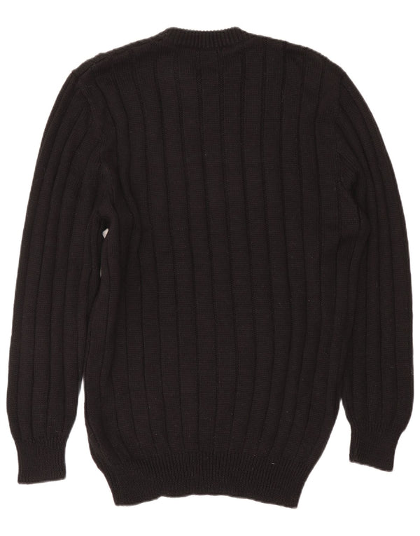 Abito maglione vintage da donna IT 50 XL in lana nera