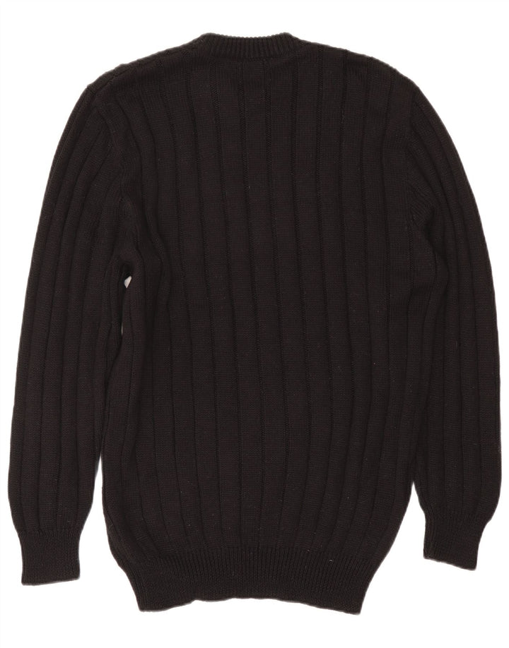 Abito maglione vintage da donna IT 50 XL in lana nera