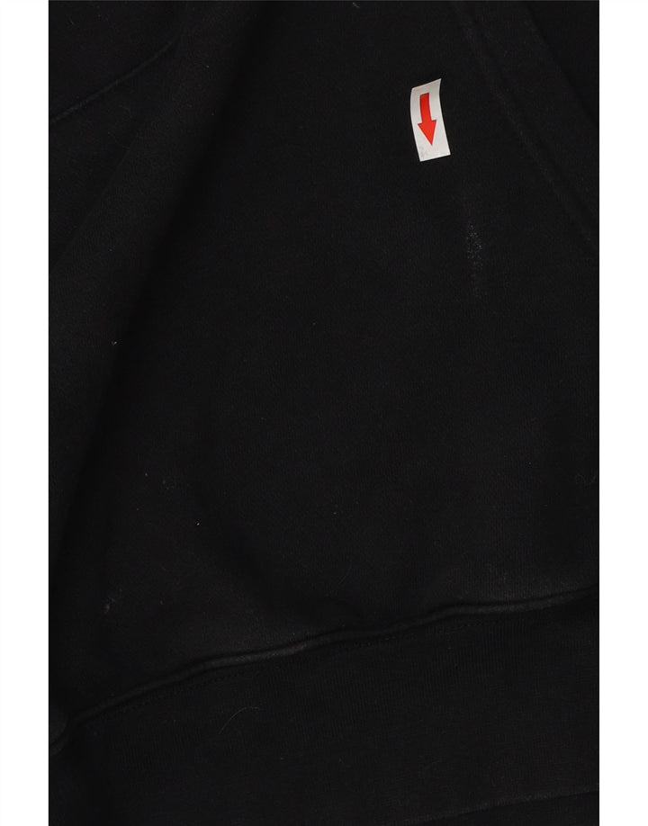 NIKE Felpa con cappuccio grafica da uomo grande in cotone nero