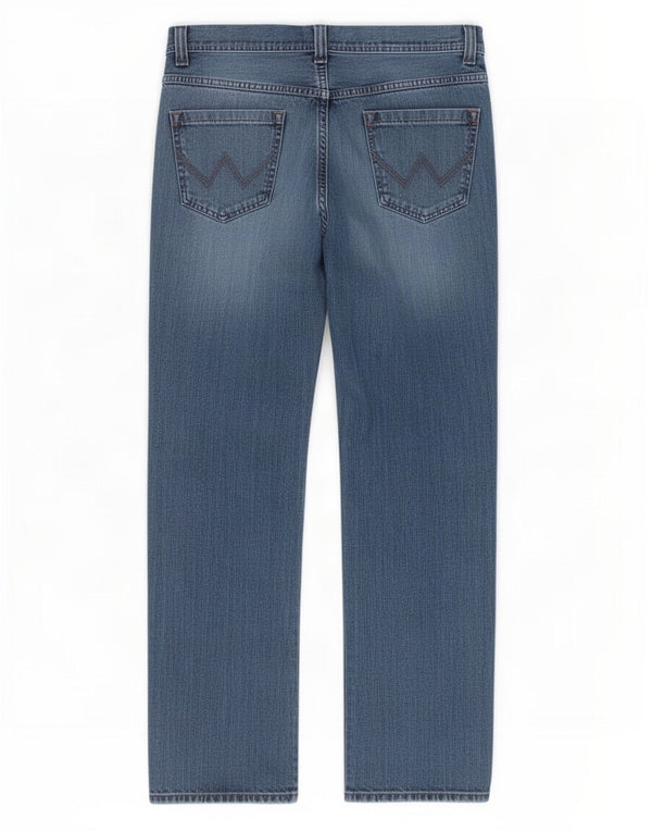 Jeans dritti regolari Wesley da uomo Wrangler W36 L32 cotone blu