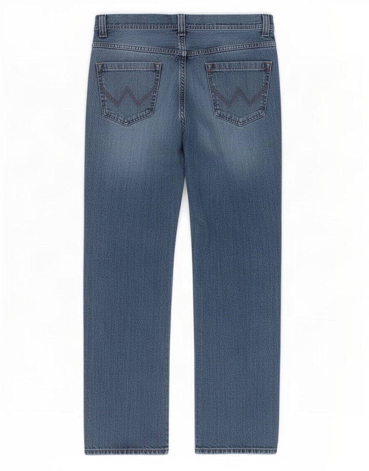 Jeans dritti regolari Wesley da uomo Wrangler W36 L32 cotone blu