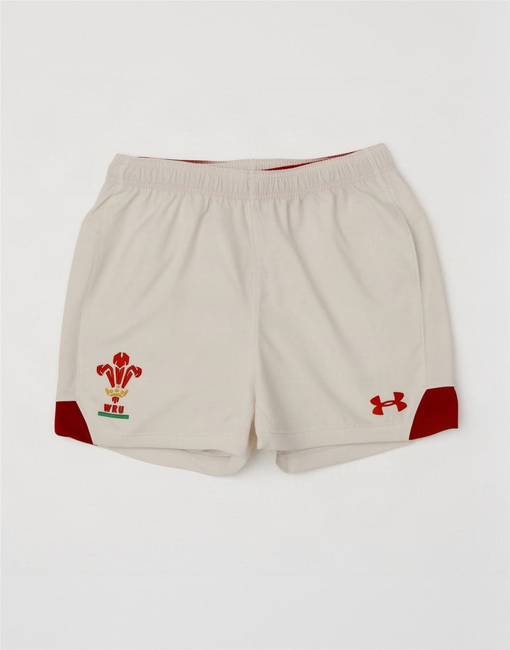 Pantaloncini sportivi Under Armour da uomo Heat Gear, poliestere color block bianco medio