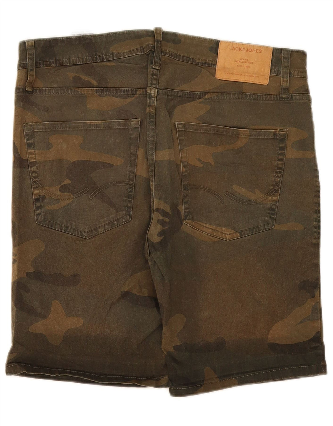 Pantaloncini casual regolari da uomo Jack & Jones medi W32 in cotone mimetico kaki