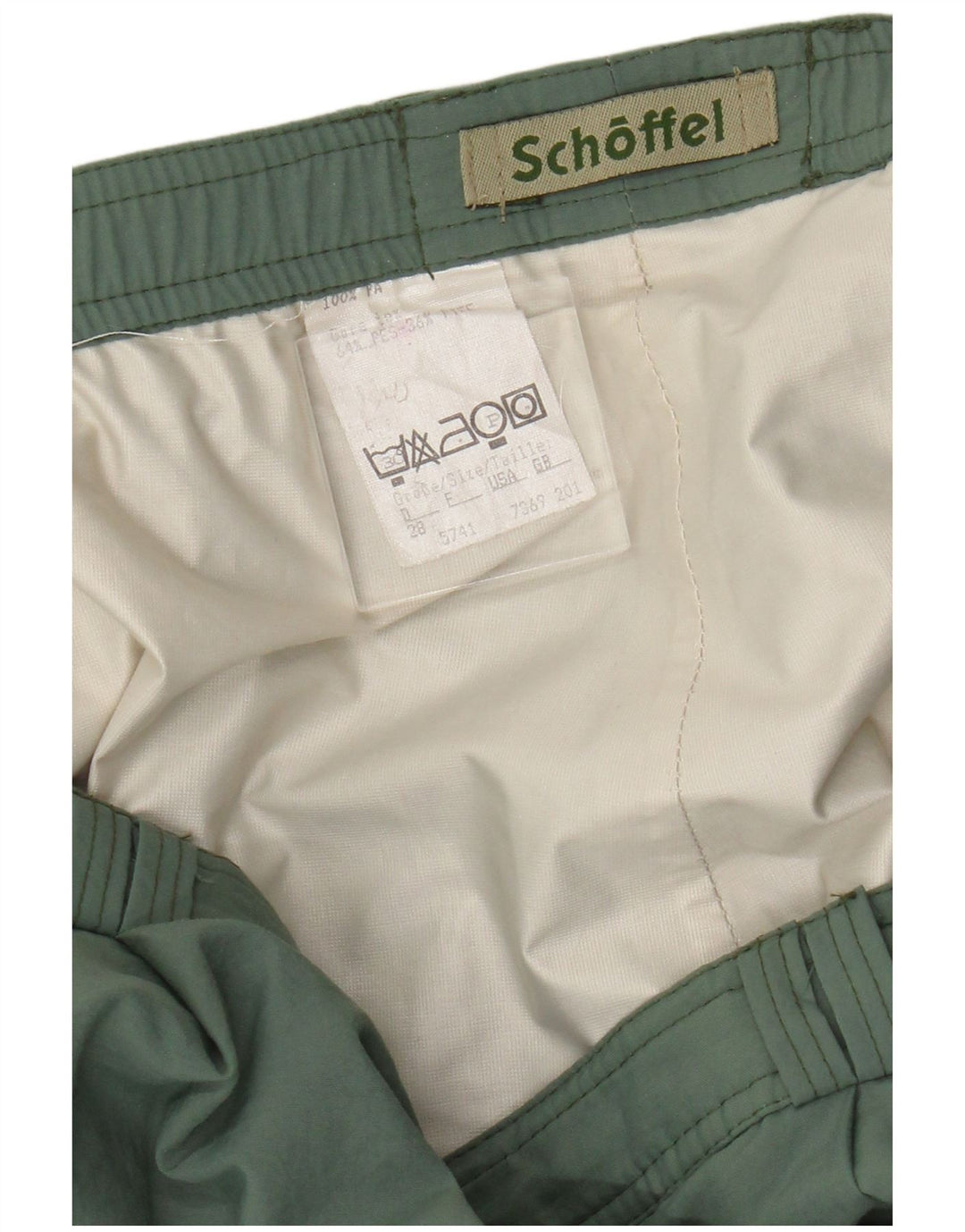 Pantaloni cargo da uomo con pegging SCHOFFEL W42 L28 cotone verde
