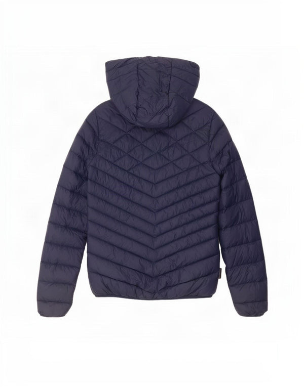 Jack Wolfskin Womens Padded Jacket UK 8/10 Small Navy Blue Nylon
