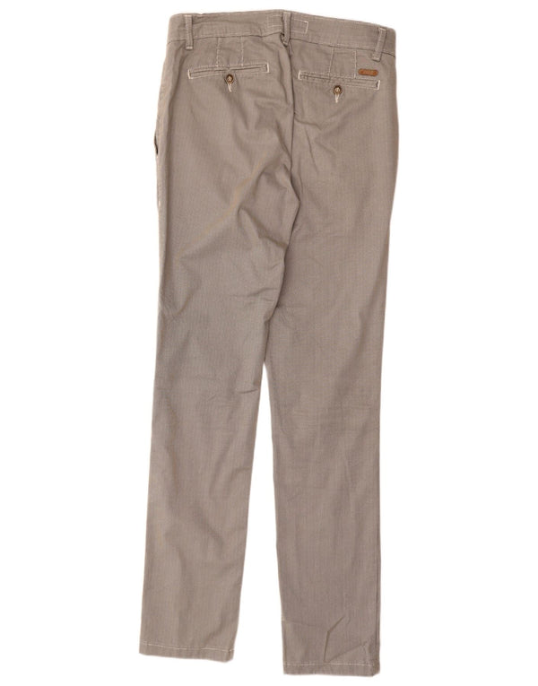Pantaloni chino slim da uomo Rifle W30 L33 cotone pied de poule grigio