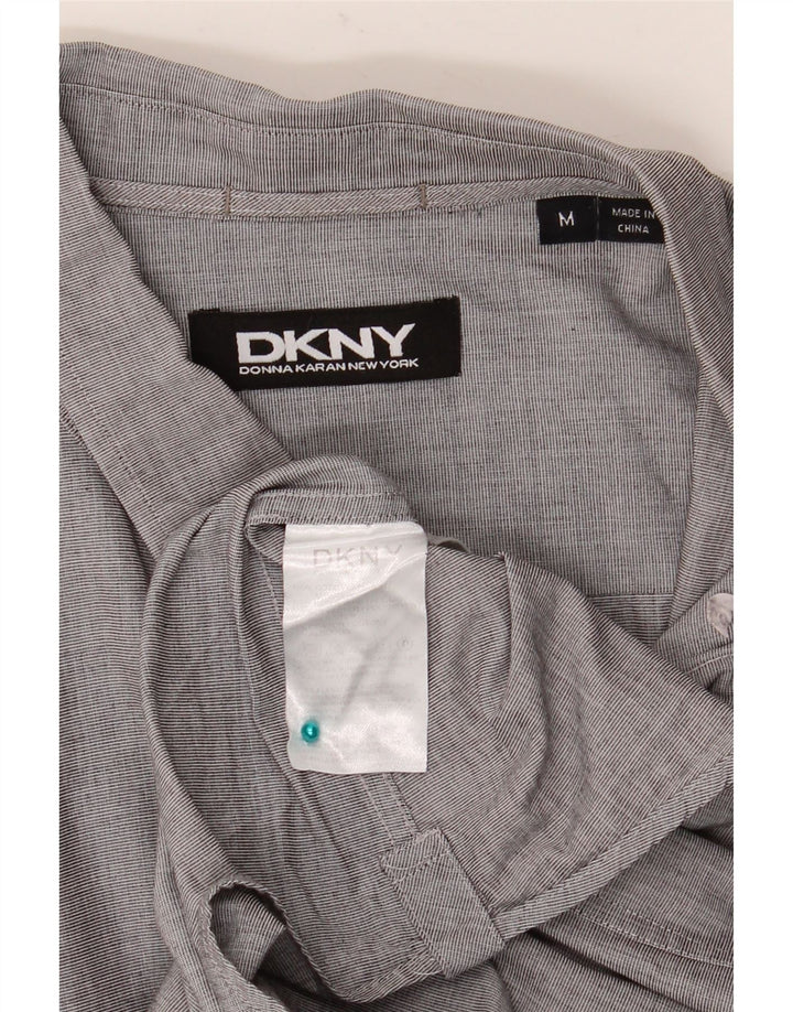 Camicia da uomo DKNY in cotone gessato grigio medio