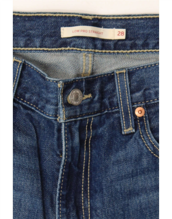 LEVI'S Womens Low Straight Jeans W28 L32 Navy Blue Cotton Vintage Levi's and Second-Hand Levi's from Messina Hembry 
