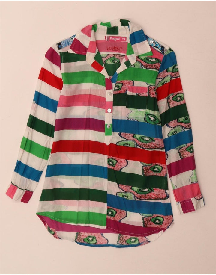 Desigual Camicia Pullover Longline Fit per Ragazze 7-8 Anni Multicolore
