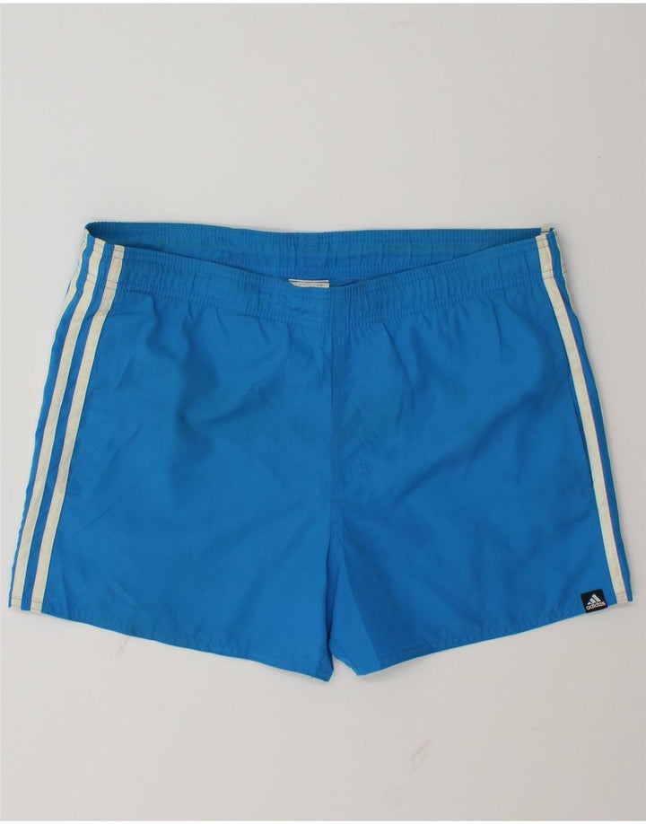 Pantaloncini sportivi da uomo Adidas piccoli in poliestere blu