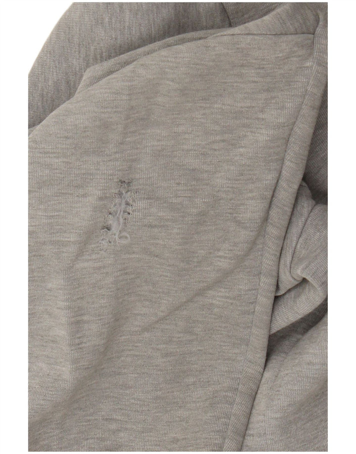 Felpa con cappuccio e zip Nike da uomo in cotone screziato grigio medio
