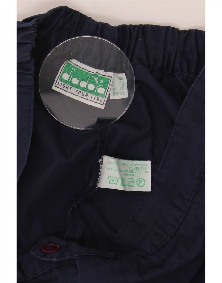 Pantaloncini chino da uomo Diadora Large W36 blu navy in poliestere