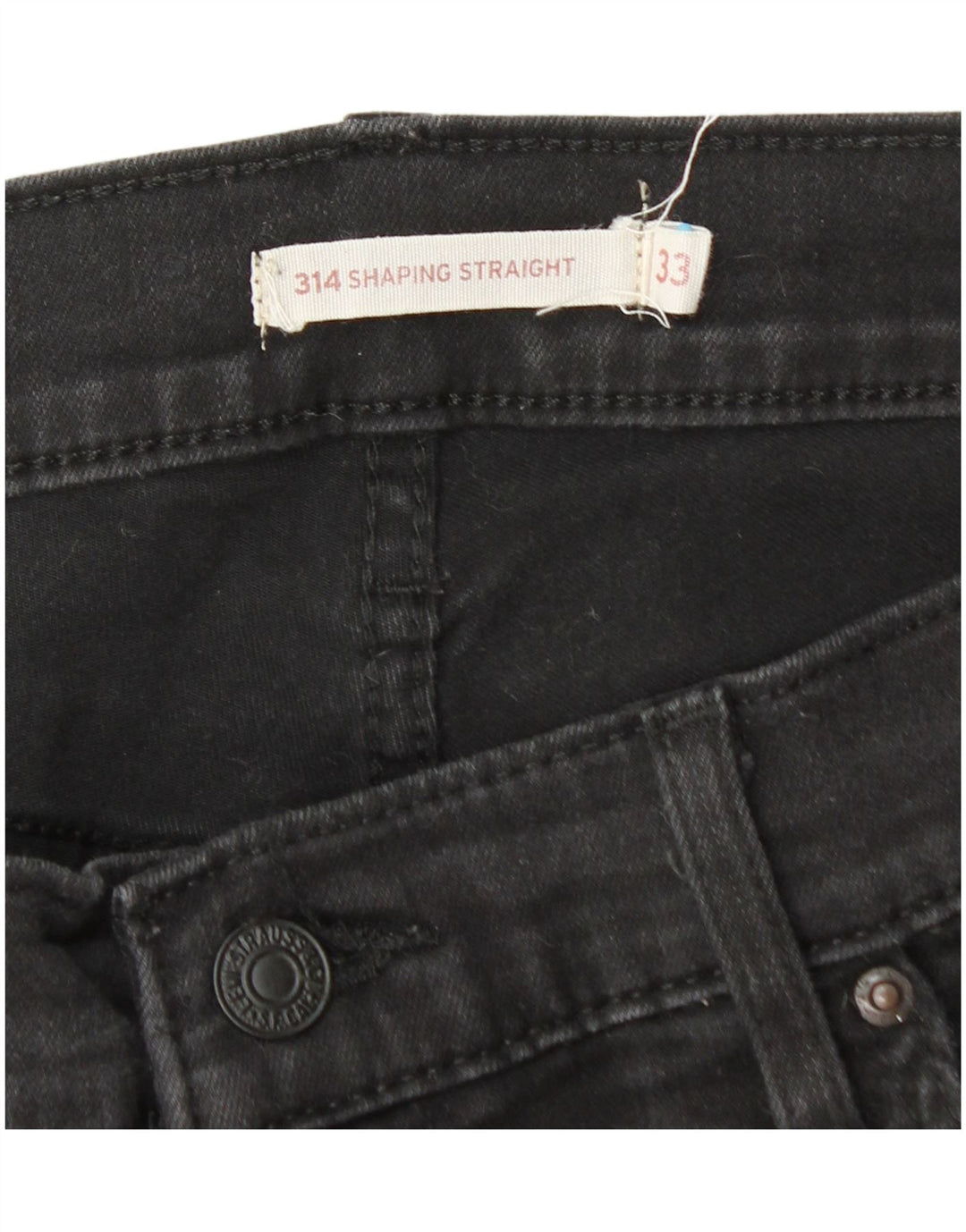 Jeans dritti modellanti da donna Levi's 314 W33 L30 cotone nero